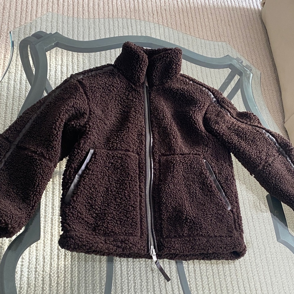 Viral h and m Brown Sherpa Jacket